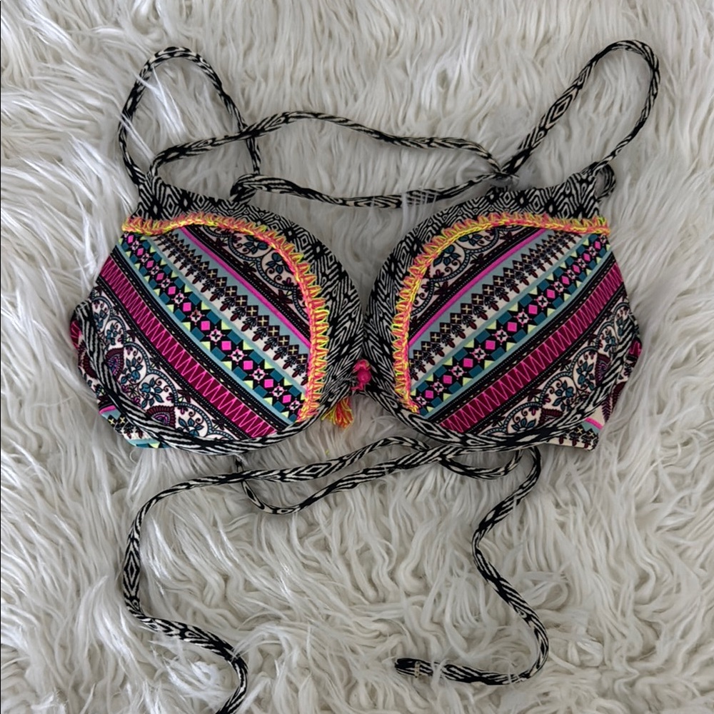 Shade & Shore Multicolor Patterned Bikini Top